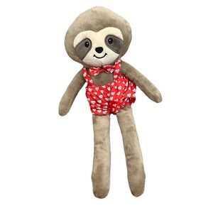 Spark Sloth Lovey In Red Outfit with Rattle inside Plush 14" NWT
